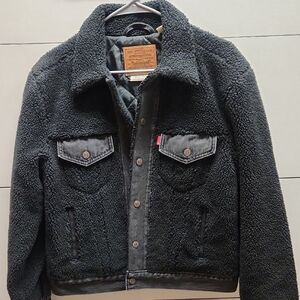 Levi's Black Sherpa Trucker Jacket